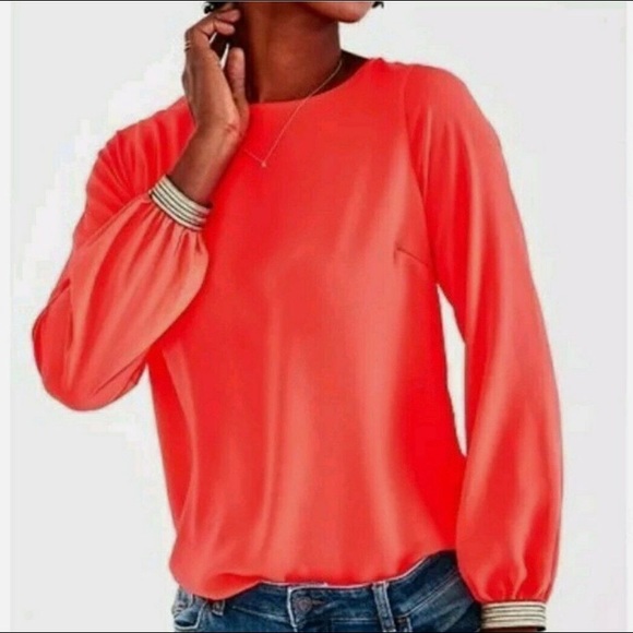 Stella & Dot Tops - STELLA & DOT SOIRÉE NEON CORAL BLOUSE